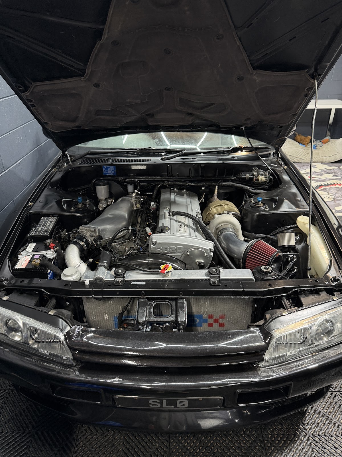 Nissan Skyline RB20 turbo engine bay